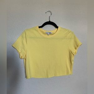 Ribbed Cropped T-Shirt